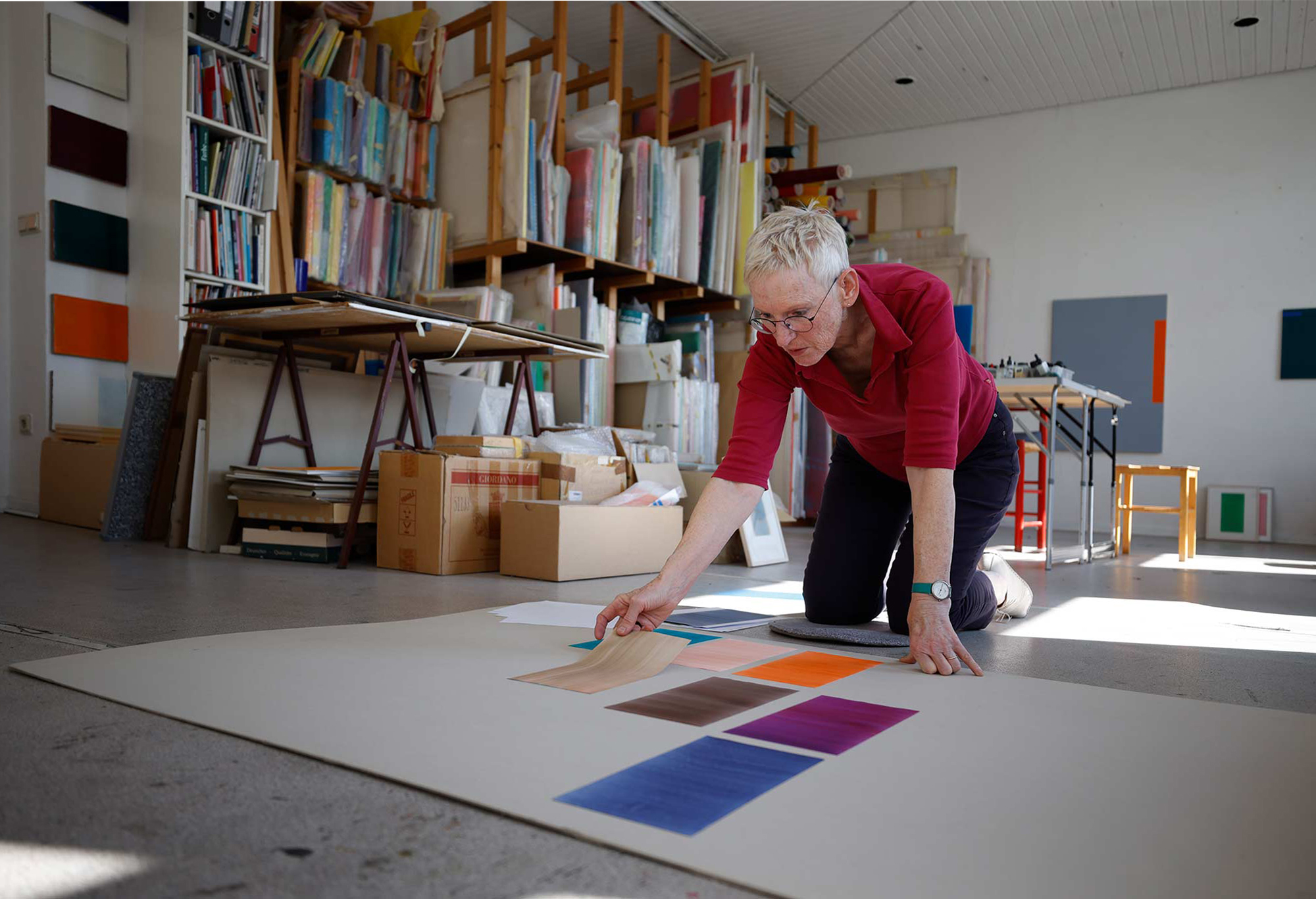 Susanne Stähli in Ihrem Atelier | Galerie Braun Stuttgart