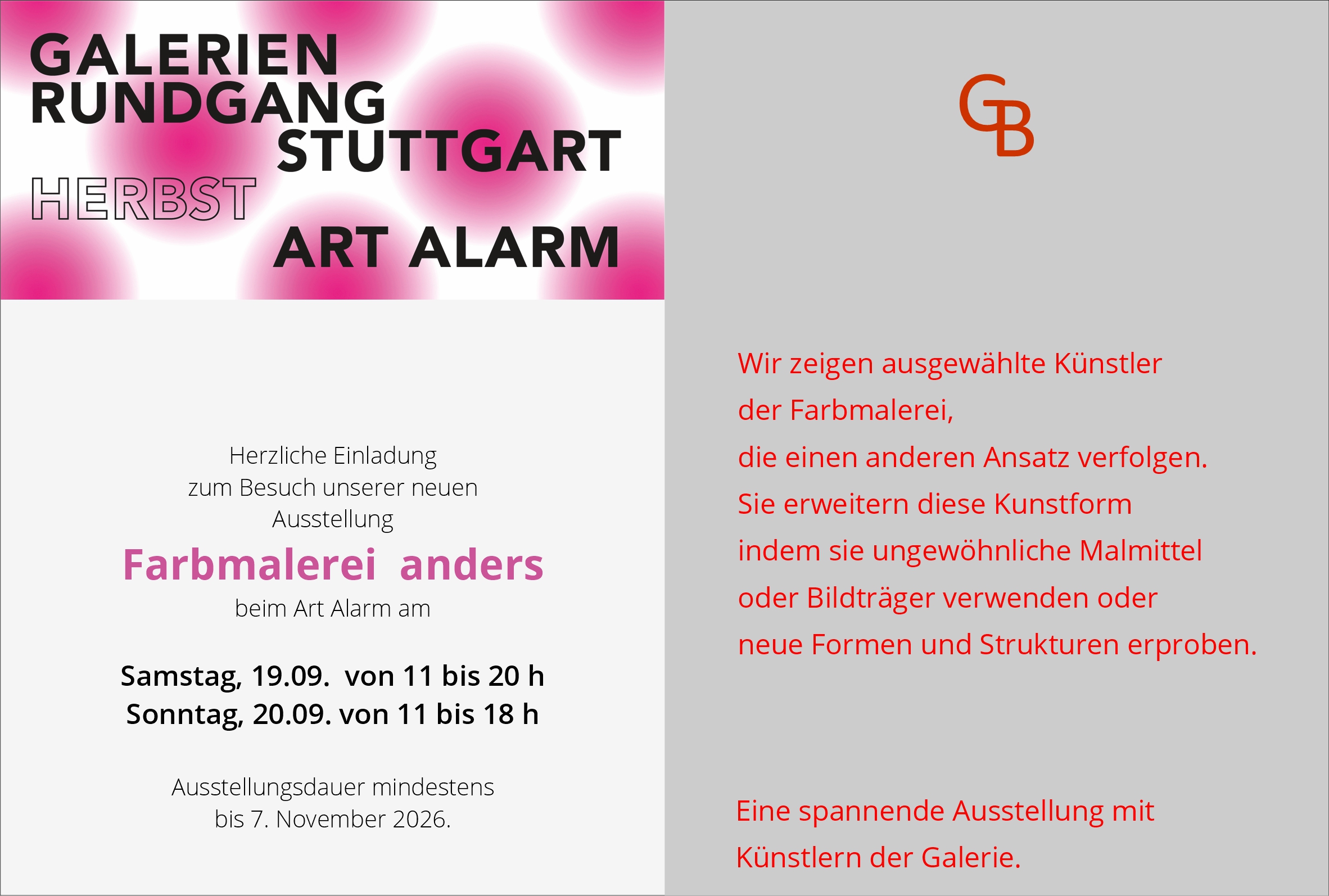 206_Einladung Galerie Braun, Stuttgart